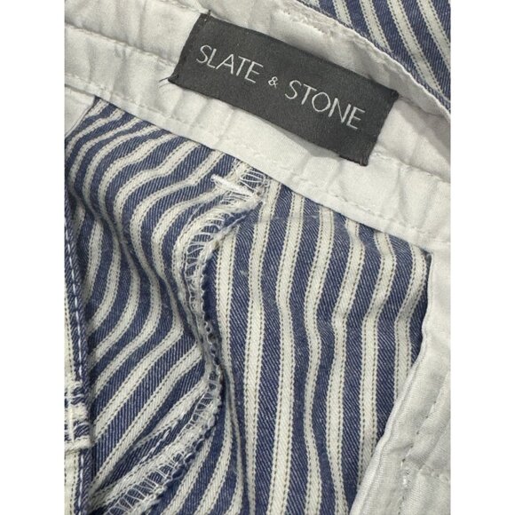 SLATE & STONE Men Stripe Shorts W32 - Picture 3 of 4